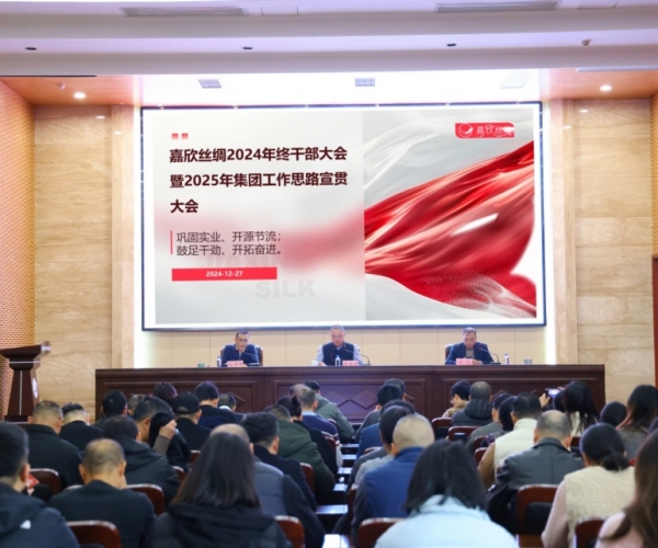 尊龙凯时人生就是搏丝绸召开年终干部大会暨 2025 年工作思路宣贯大会